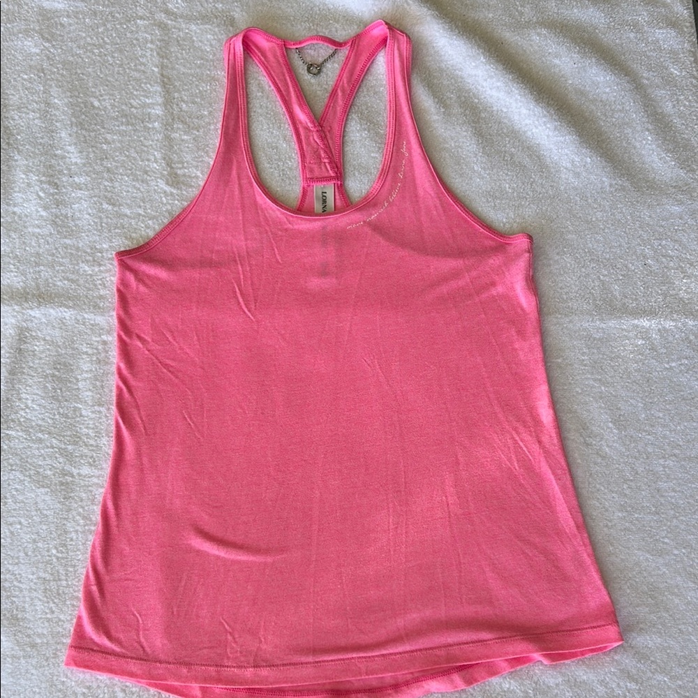 Vibrant Pink Sleeveless Racerback Tank Top